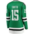 thumbnail image 3 of Women's Fanatics Craig Smith Kelly Green Dallas Stars Home Breakaway Player Jersey, 3 of 3