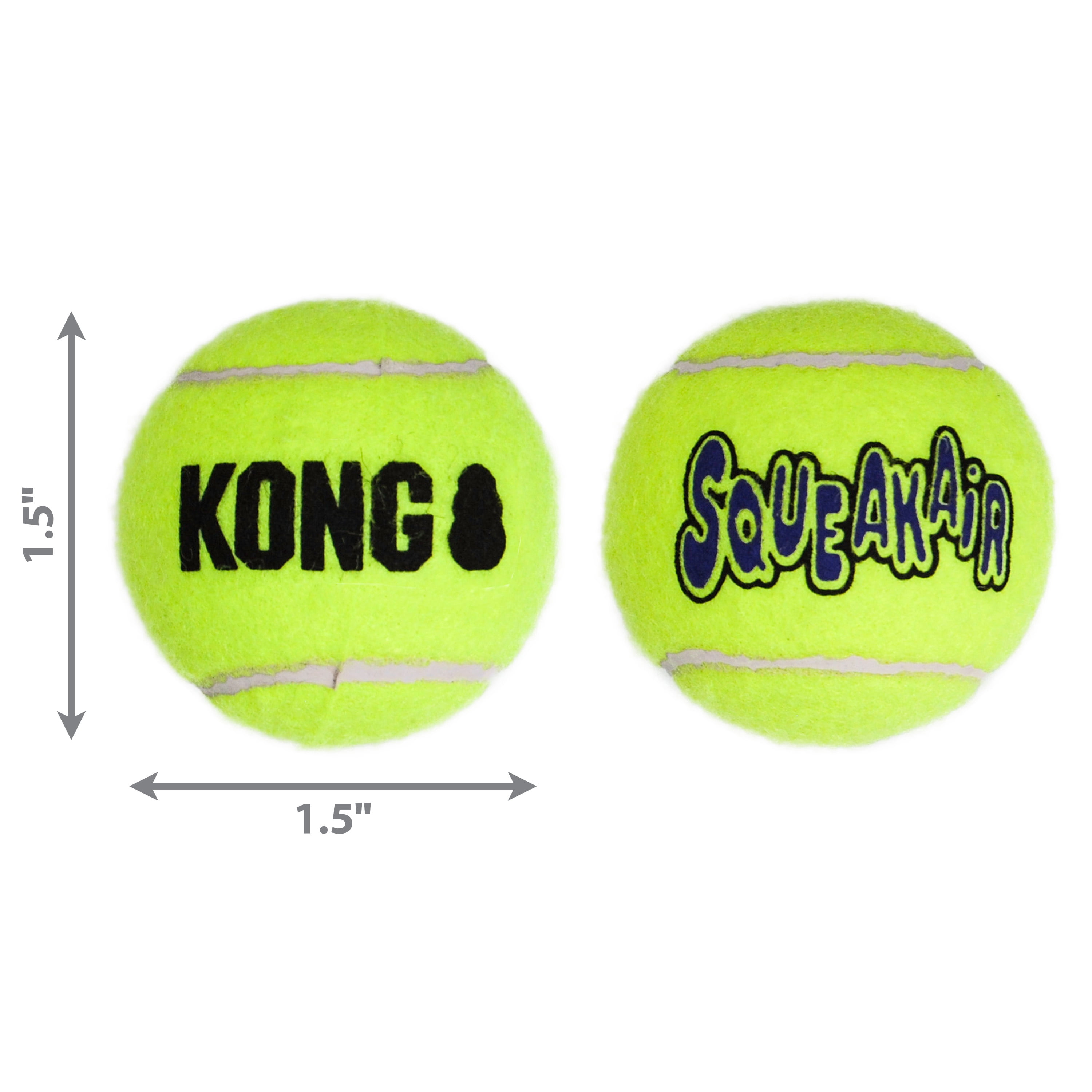 KONG® SqueakAir Tennis Balls Fetch Dog Toy with Squeaker, Extra Small, 3 Count