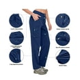 thumbnail image 4 of Little Donkey Andy Women's Quick Dry Convertible Zip Off Pants Lightweight Hiking Travel Camping Navy Blue XS, 4 of 7
