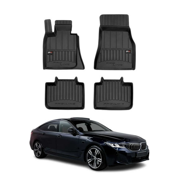 OMAC Premium Floor Mats for for BMW 6 Series G32 Gran Turismo 2018-2019 Black 4x