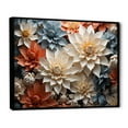thumbnail image 2 of Designart "Elegant Softness Of Mum Flowers" Mums Floater Framed Canvas Wall Art, 2 of 5