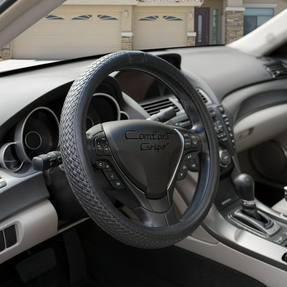 Comfort Grips Steering Wheel Cover - Riata Medium (14.5 - 15.4) Black