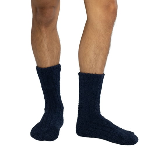 Intimo Mens' Knit Wool Blend Lounge Socks Sleepwear Loungewear Outerwear (Size 10-13)