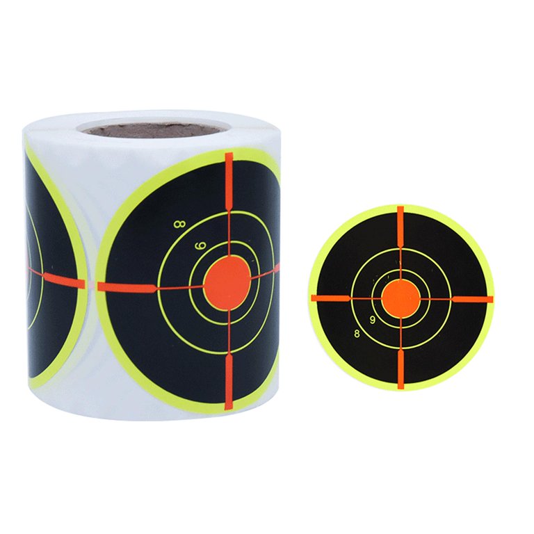 8x8 Inch Splatter Shooting Targets - High Visibility Bullseye Targets With Repair Pasters For Firearm Practice