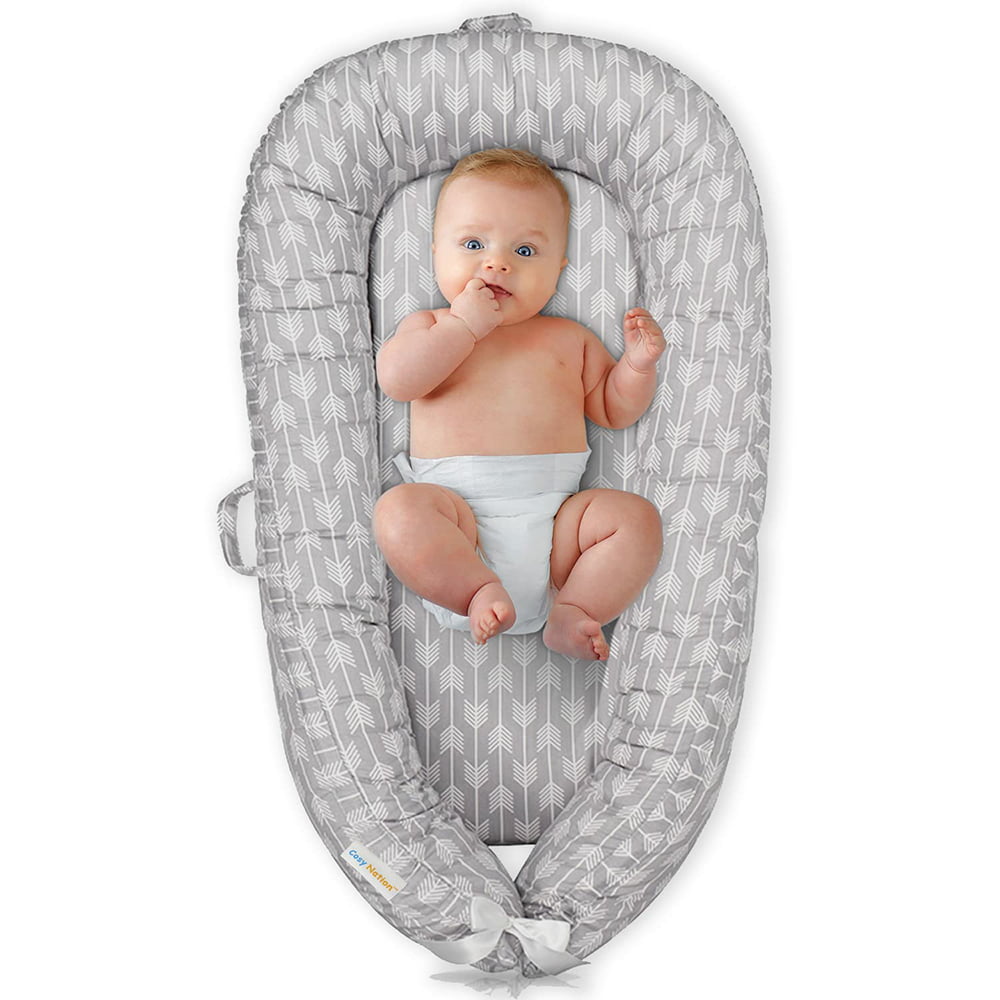 Grey ROCSMAC Baby Lounger,Baby Nest for Co Sleeping,Newborn Lounger Crib Bassinet,Snuggle Nest Dream Portable Infant Sleeper,Breathable & Hypoallergenic Portable Crib 
