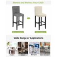 thumbnail image 3 of Vintage Wheat Color Bar Stool Covers Set of 4, Geometric Abstract Diamonds Plaid Stretch Washable Bar Chair Covers with Backs, Removable Pub Counter Height Chair Cover for Kitchen Dining Room Cafe, 3 of 7