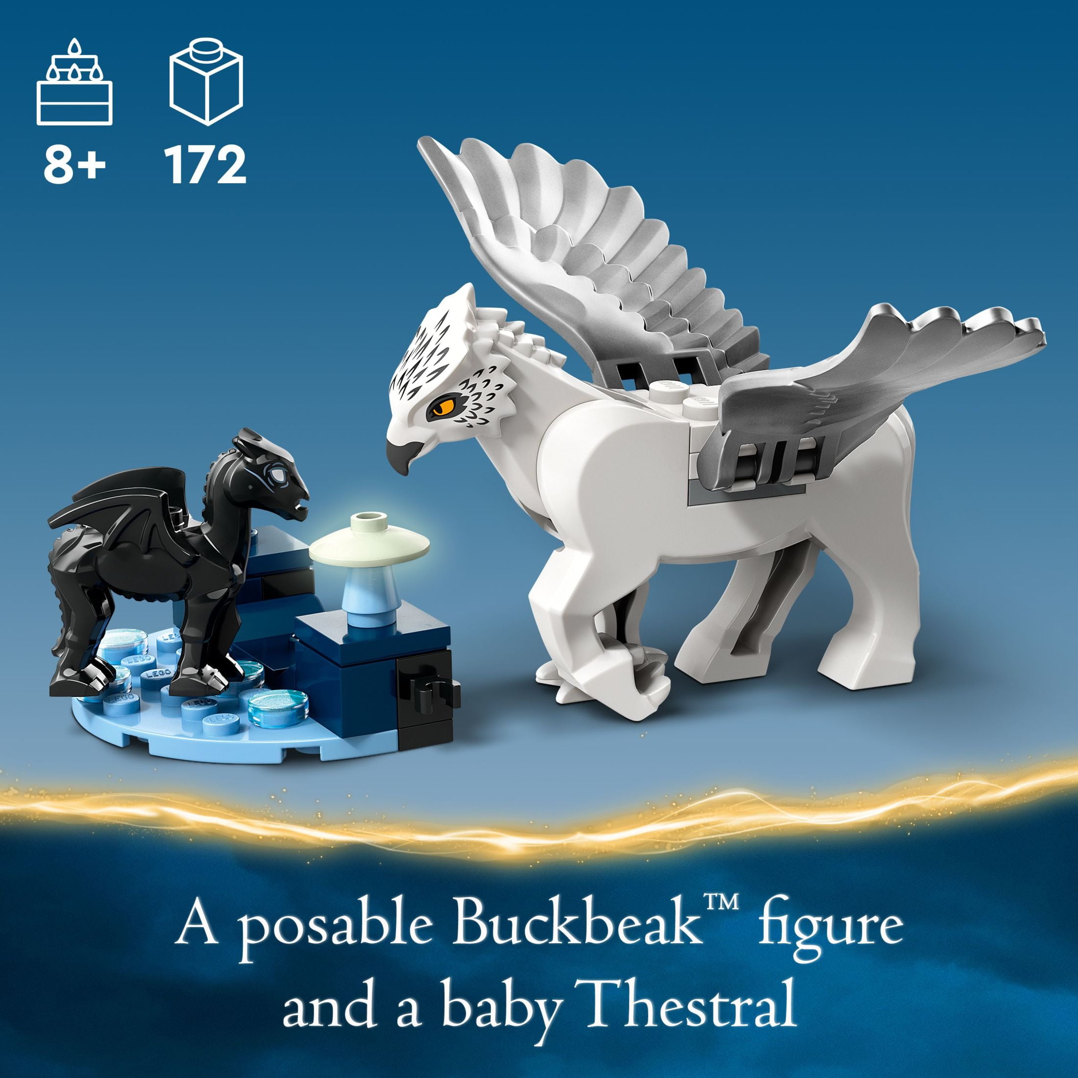 LEGO Harry Potter Forbidden Forest: Magical Creatures, Glow in the Dark Toy for Kids with Buckbeak and Thestral Fantasy Animal Figures, Harry Potter Gift Idea for Girls and Boys Ages 8 and Up, 76432