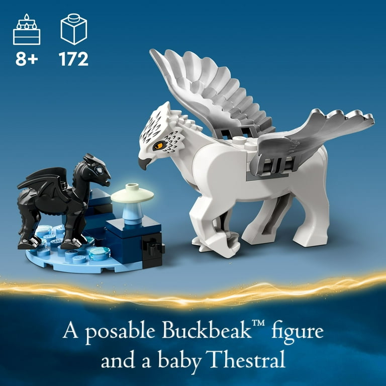 LEGO Harry Potter Forbidden Forest Magical Creatures Glow in the Dark Toy for Kids with Buckbeak and Thestral Fantasy Animal Figures Harry Potter Gift Idea for Girls and Boys Ages 8 and