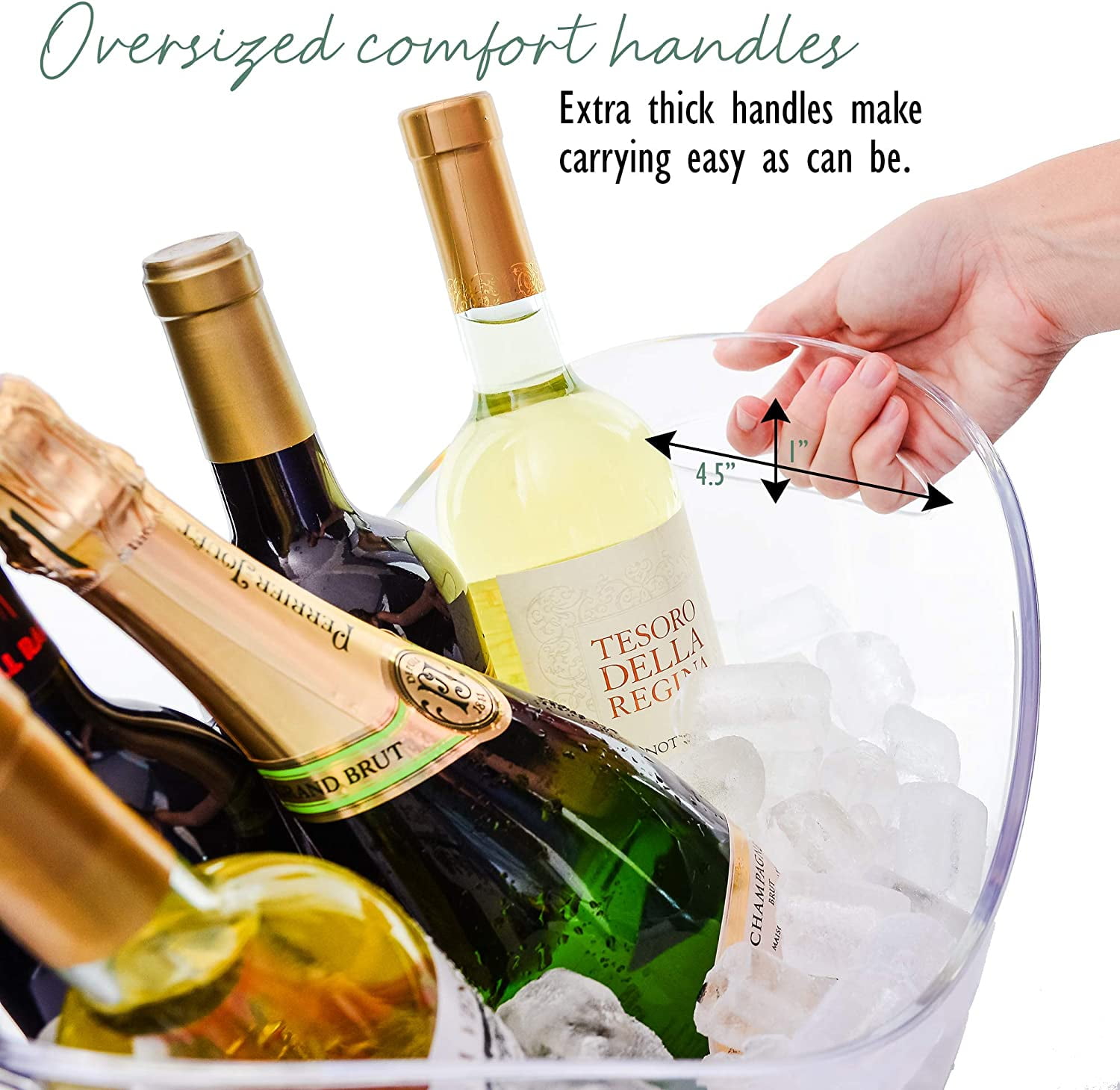 Premium Acrylic Ice & Bottle Bucket Black