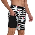 thumbnail image 2 of Yiaed Cute Chicken Print Mens Swim Trunks Bathing Suit Compression Liner Beach Swim Shorts Swimwear Quick Dry Zipper Pocket No-Chafing Board Short-Small, 2 of 6