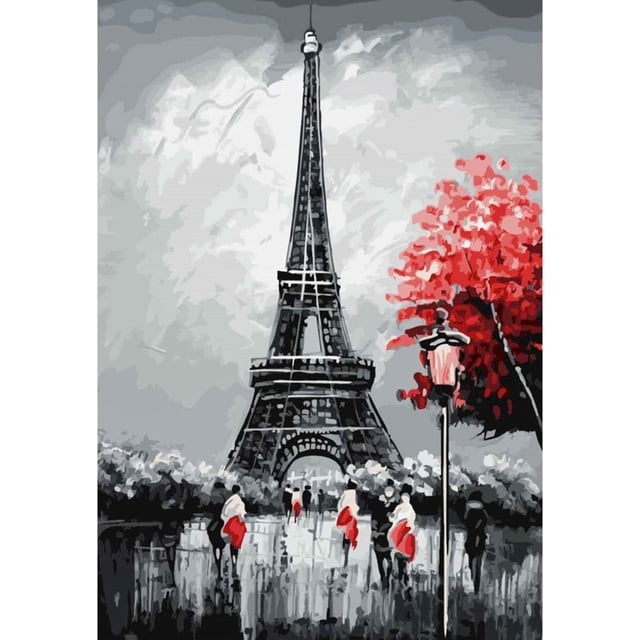 Cuadros Decorativos (DF2926) 5D DIY taladro completo diamante pintura novedad torre punto de cruz bordado 40x50cm Ehuebsd embutido en tela