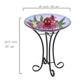 thumbnail image 5 of Bañera Solar Orb de cristal floral con forma de colibrí y soporte, 5 of 5