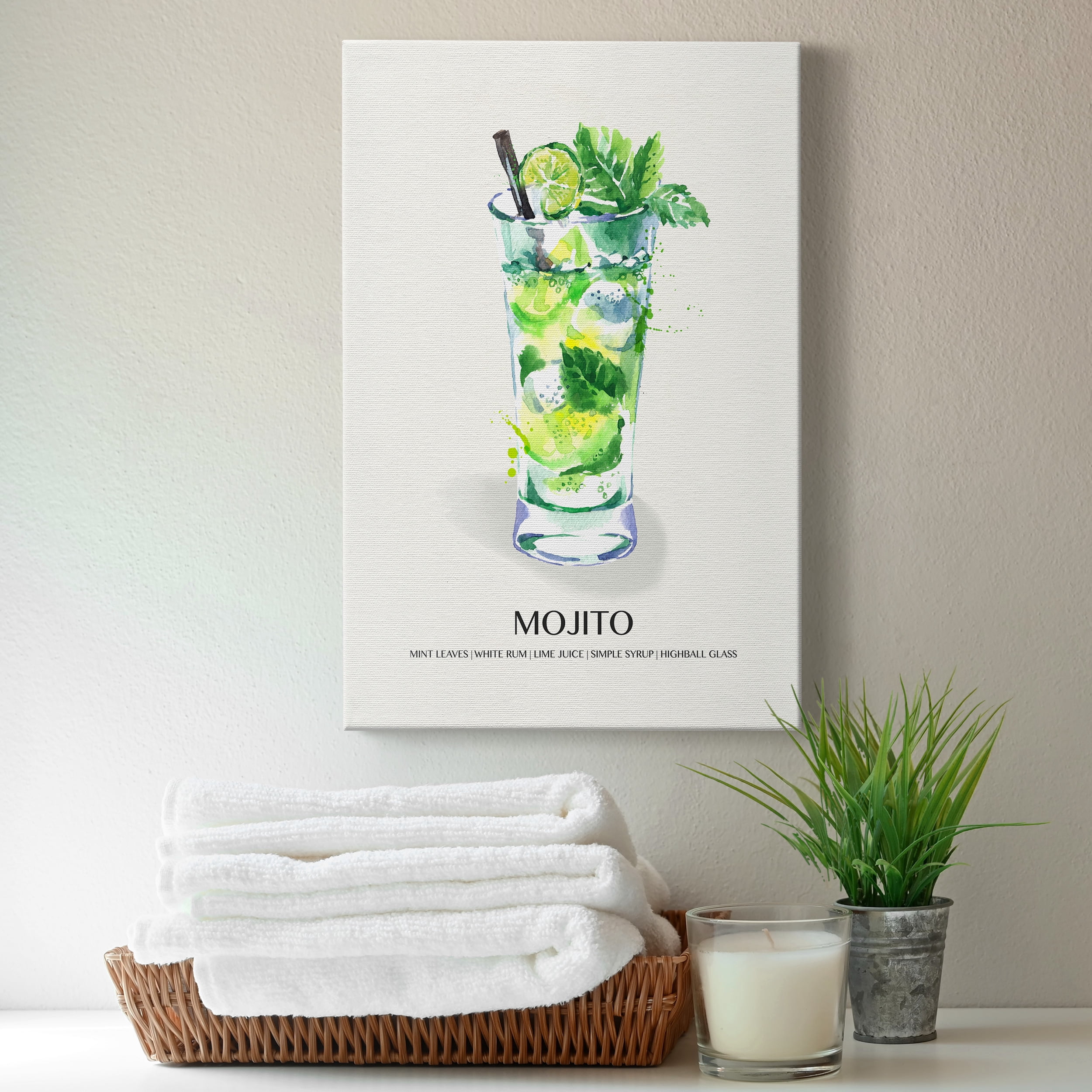 Mojito Premium Gallery Wrapped Canvas - Ready to Hang - 12 x 18