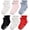 Natural/Black/Red/Pink/Grey-blue,6 Pairs, variant on Baby-Girls Non Slip Ruffle Frilly Ankle Socks Pointelle (Pack of 3/6)