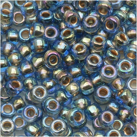 - Toho Round Seed Beads 6/0 #997 'Gold Lined Rainbow Light Sapphire' 8g