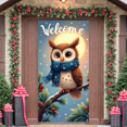 thumbnail image 5 of Winter Scene Welcome Banner Snow Forest Bird Art for Home Decor Holiday Decoration Winter Party, 5 of 9