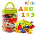 thumbnail image 2 of Magnetic Alphabet and Number Set - 123 Uppercase and Lowercase Letters, Math Symbols, Educational Toy for Vocabulary, Learning Spelling, Counting, and Perfect for Halloween and Christmas Gifts, 2 of 5