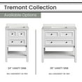 thumbnail image 6 of Hanover Tremont 24'' Vanity Cabinet with Sink Combo for Bathroom, Powder Room | Pre-Assembled Cabinet | Artificial Stone Countertop | White Cabinet | HANVN0107-24-1WH, 6 of 12