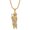 Gold Color, variant on Hip Hop Bling Iced Out 14K Yellow Gold Catholic Patron Saint St Benedict of Nursia Pendants Necklace for Men Rapper Jewelry