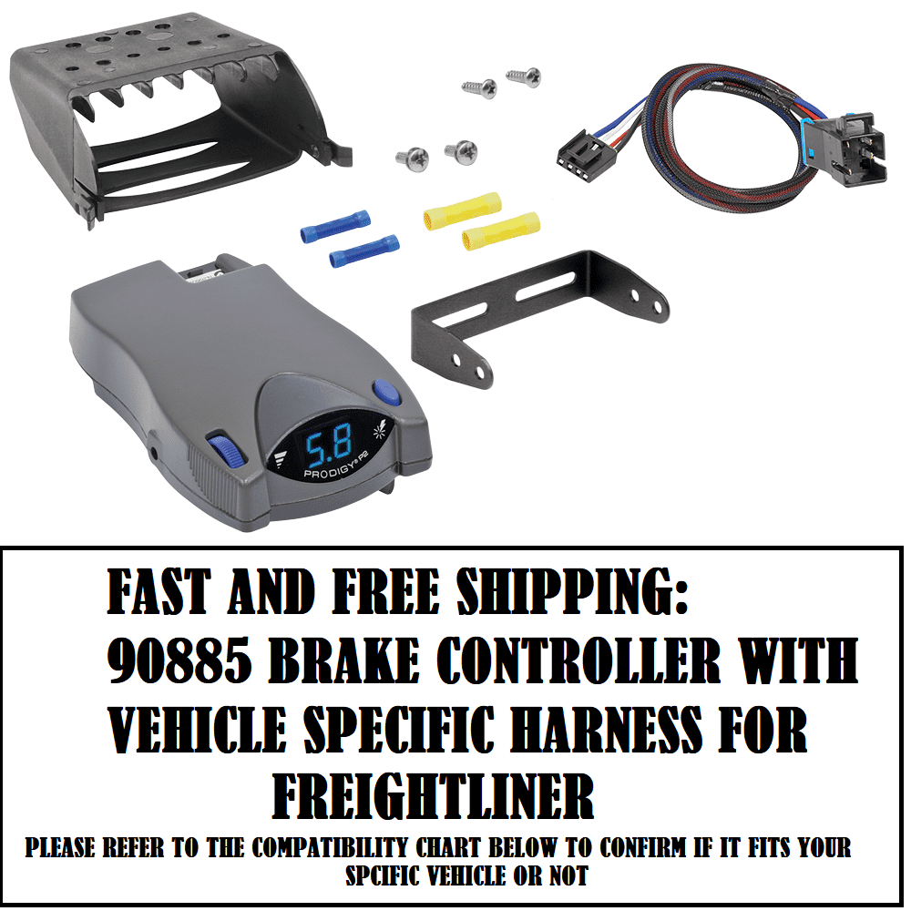 90885-3021 Prodigy® P2 Trailer Brake Controller with vehicle specific  harness for Dodge Ram 1500/2500/3500 All Styles