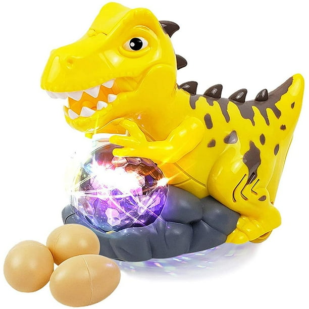 Juguete De Dinosaurio Realista Para Caminar Para Niños, Juguete De Huevos De Puesta Automática Con Sonido Iluminado Para Niños, Regalo De Cumpleaños Yuarrent FN007883-02