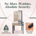 thumbnail image 4 of Vyrox Dining Chairs Set of 2, PU Leather Tufted High Back Parsons Chairs for Kitchen Dining Room，Beige, 4 of 7