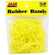 JAM Paper Rubber Bands, Size 33, Yellow Rubber Bands, 100/Pack