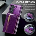 thumbnail image 5 of Detachable Back Cover For Samsung Galaxy Z Fold 5 Fold4 Fold3  Wallet Case with Card Holder Magnetic For Samsung Galaxy Z Fold 5 Fold 4 Fold 3 Leather Phone Cases, 5 of 12