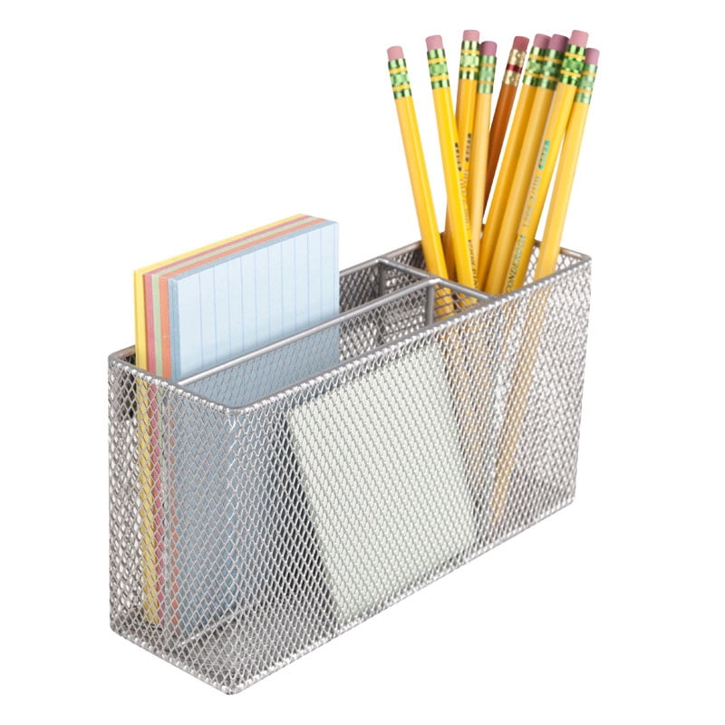 Design Ideas Organizer Bin, Silver Metal Mesh