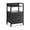 black, variant on Industrial Patio Side Table with 2 Drawers, Fabric Storage Bins, Built-in Charging Station & LED Lights, End Table with Power Outlets and USB Ports for Outdoor, Patio, Garden Use