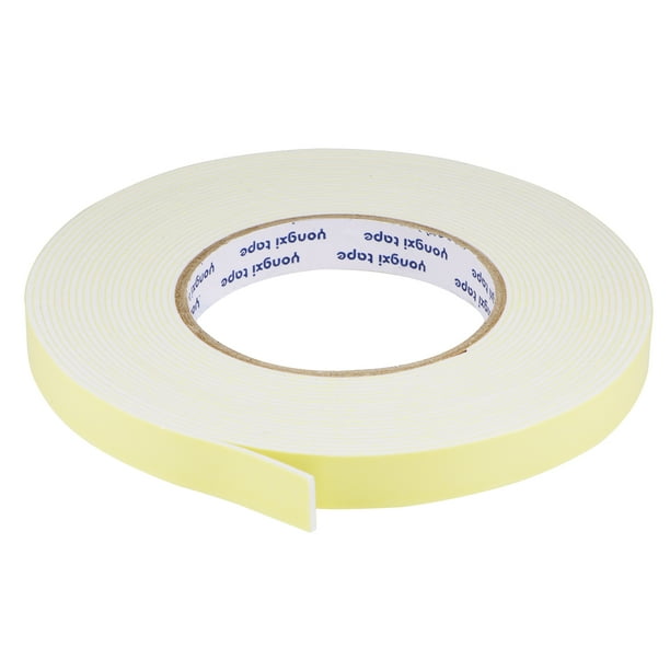 Cinta de espuma selladora EVA autoadhesiva Uxcell para aislamiento de puertas 0.6 pulgadas x 0.06 pulgadas x 26.25 pies