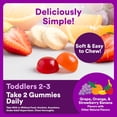 thumbnail image 2 of SmartyPants Toddler Plus Multi & Omegas Multivitamin Gummies, Omega 3 DHA/EPA, Vitamins D3, C, B12, B6, A, K, Zinc, Biotin, Gluten Free, Clean Label, Low Sugar, 3 Flavors, 120 Gummies, 2 of 7