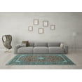 thumbnail image 3 of Ahgly Company Indoor Square Persian Light Blue Traditional Area Rugs, 8' Square, 3 of 4