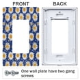 thumbnail image 3 of Yayeee Rocker Switch Wall Plate 1-Gang 4.6"x2.9" Home Decorative Outlet Cover, Elegant Daisy Pattern, 3 of 6