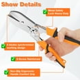 thumbnail image 3 of Carbon Steel 5 Blade Hand Crimper Precise Gutter Crimping Tool Efficient Sheet Metal Crimper Labor Saving for Ductwork Downspout, 3 of 11