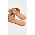 thumbnail image 4 of Tory Burch Women's INES Leather Cage Slides, Camello/Camello, 7, 4 of 6