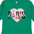 thumbnail image 4 of Inktastic Paris Pink Heart Eiffel Tower with Flowers Boys or Girls Long Sleeve Toddler T-Shirt, 4 of 5