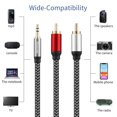 thumbnail image 3 of Cable de audio Nanxudyj de 3,5 mm a 2 RCA, 6 m, trenzado en nailon, 3 of 6