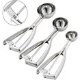 thumbnail image 1 of GFDYREE (3PCS-Small&Medium&Large) - H-Min Ice Cream Scoop Set, Cookie Scoop Set, 3 PCS Metal Trigger Ice Cream Scoops Include Large-Medium-Small Size Balls, Select 18/8 Stainless Steel, Seco, 1 of 7