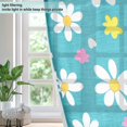 thumbnail image 4 of Yayeee Window Curtains Light Filtering 63"x42" Grommet Panel Pair Home Living Room Decor, Small Daisy, 4 of 7
