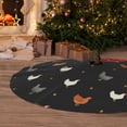 thumbnail image 6 of Rateoe Funny Chicken Print Christmas Tree Skirt 30" for Xmas Holiday New Year Party Circle Tree Mat Ornaments Decoration, 6 of 7