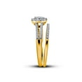 thumbnail image 2 of 10kt Yellow Gold Round Diamond Split-shank Bridal Wedding Ring Band Set 1/2 Cttw, 2 of 2