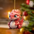 thumbnail image 3 of Colgante de árbol de Navidad 2D Decoración de dragón de Navidad Acrílico 8 cm Encanto Regalo para el hogar (7), 3 of 6