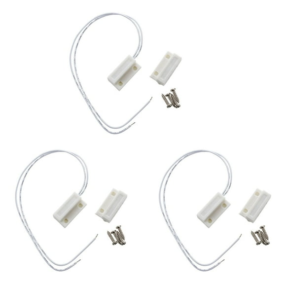 6X White Door Window Contacts Magnetic Switch Sensor