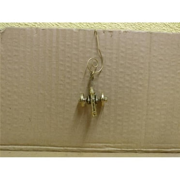 4 in. Solid Brass Cannon Christmas Ornament