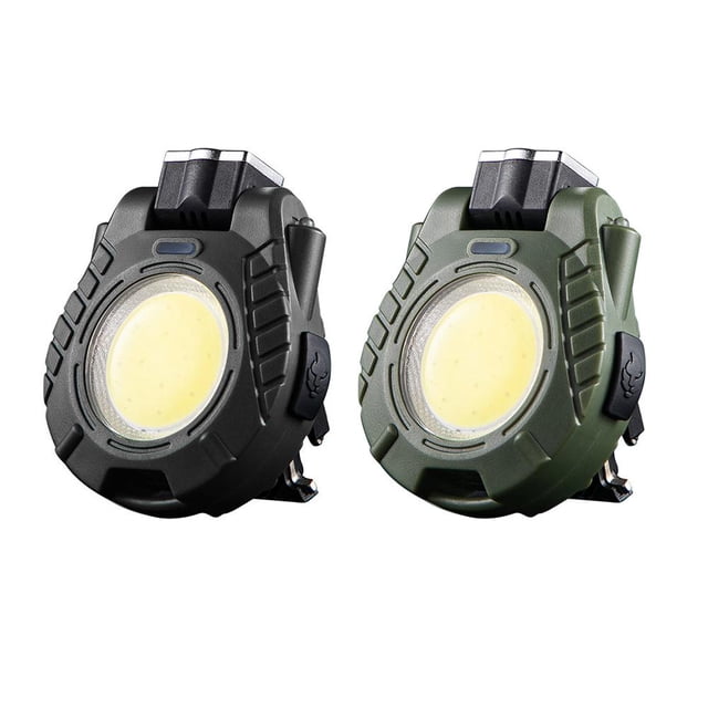 Bombilla LED COB Cap Clip Lamp Portable Mini Cap Light para correr ciclismo (verde militar) Wdftyju Para estrenar