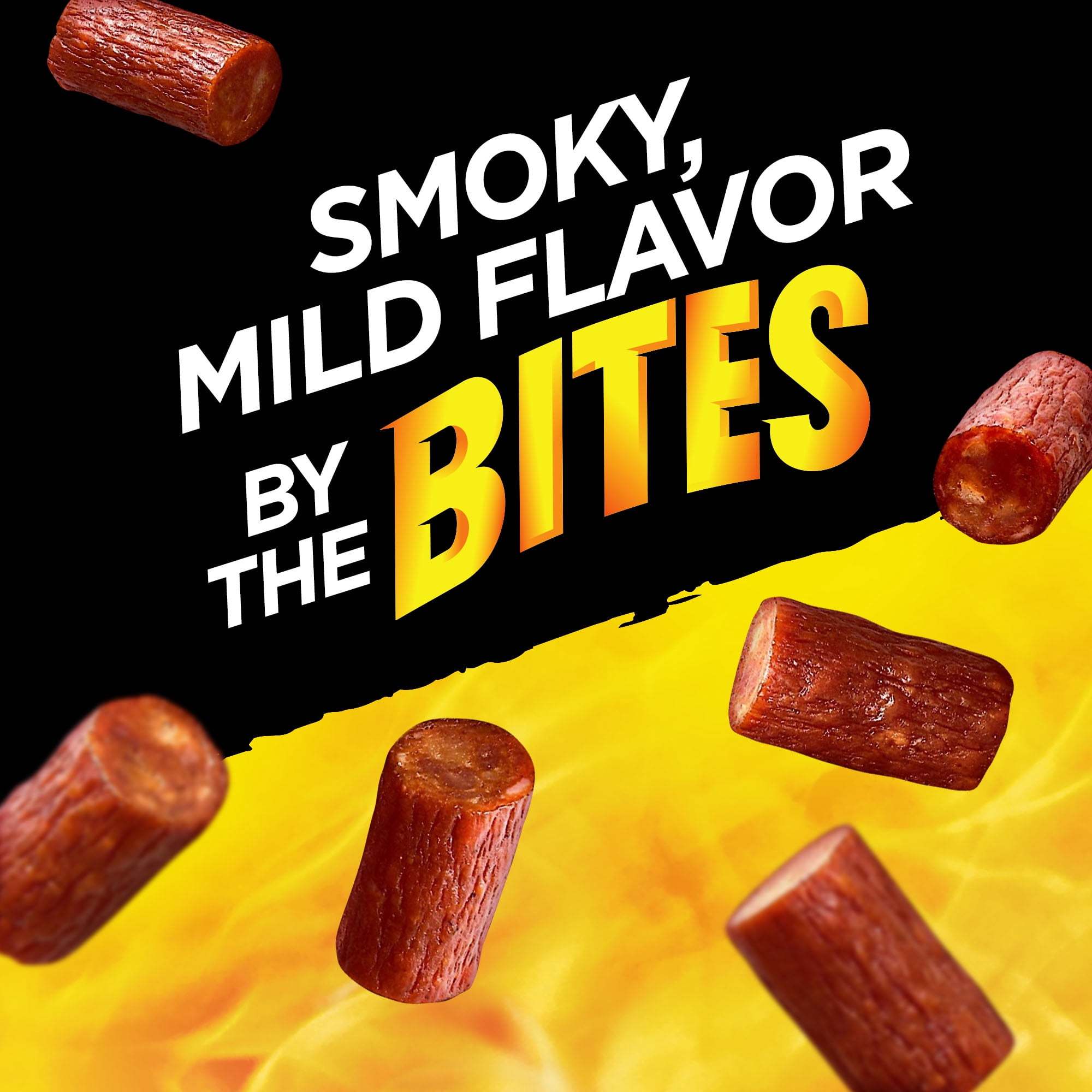 Slim Jim Bites, Mild Bite-Sized Smoked Sausage Meat Snacks, 2 oz.