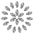 thumbnail image 1 of Uxcell 128 Pcs Horse Eye Shape Rhinestones, 7 x 15 mm Point Back Rhinestone Beads for Jewelry Making Crafts Costume Crystal Embellishments, Gray, 1 of 6