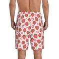thumbnail image 3 of Kdxio Strawberry Flower Print Mens Sleep Shorts Bottoms Soft Comfy Pajama Wear Pants with Drawstring Pockets, 3 of 7