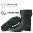 thumbnail image 3 of Alpine Swiss Reya Womens Waterproof Tall Rain Boots Non-Slip Rubber Mid Calf Garden Shoes, 3 of 7